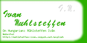 ivan muhlsteffen business card